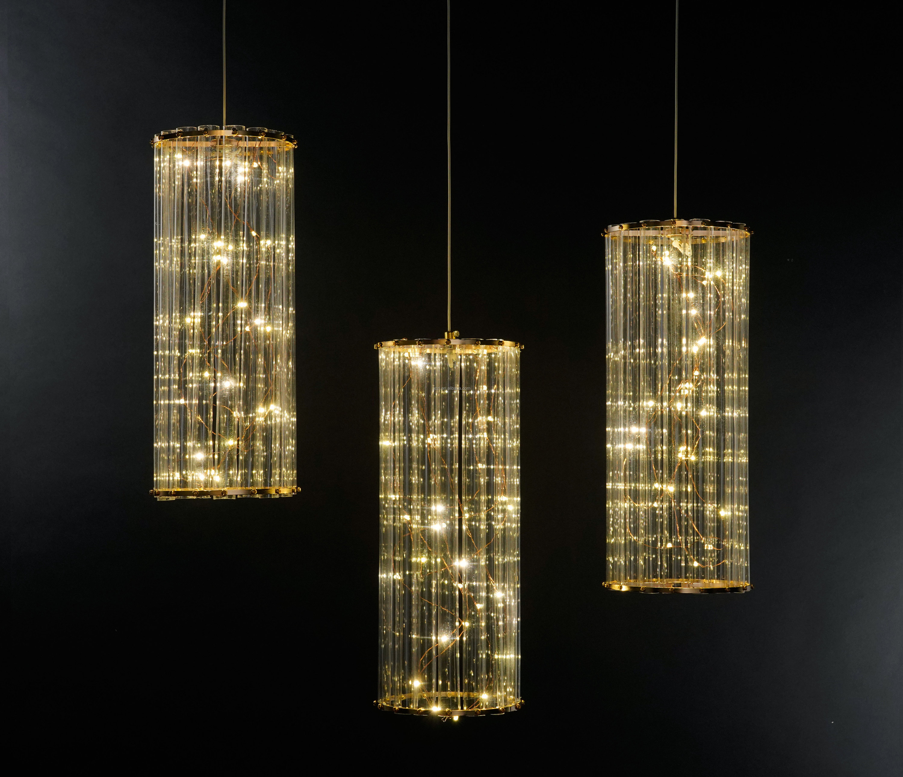 High quality 3 heads LED Wedding Stage Decoration Crystal Pendant Lamp Wedding Road Guide Lamp