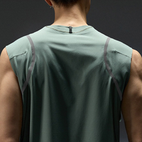 Tank Top Pria Rajut Slim Fit Katun Tanpa Lengan O-Neck Basic Kasual Musim Panas