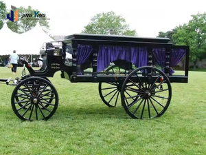 Corbillard à cheval électrique de style européen Remorque <span class=keywords><strong>Van</strong></span> Chariot blanc traditionnel Corbillard funéraire de luxe unique <span class=keywords><strong>Transport</strong></span> spécial - Product Image 3