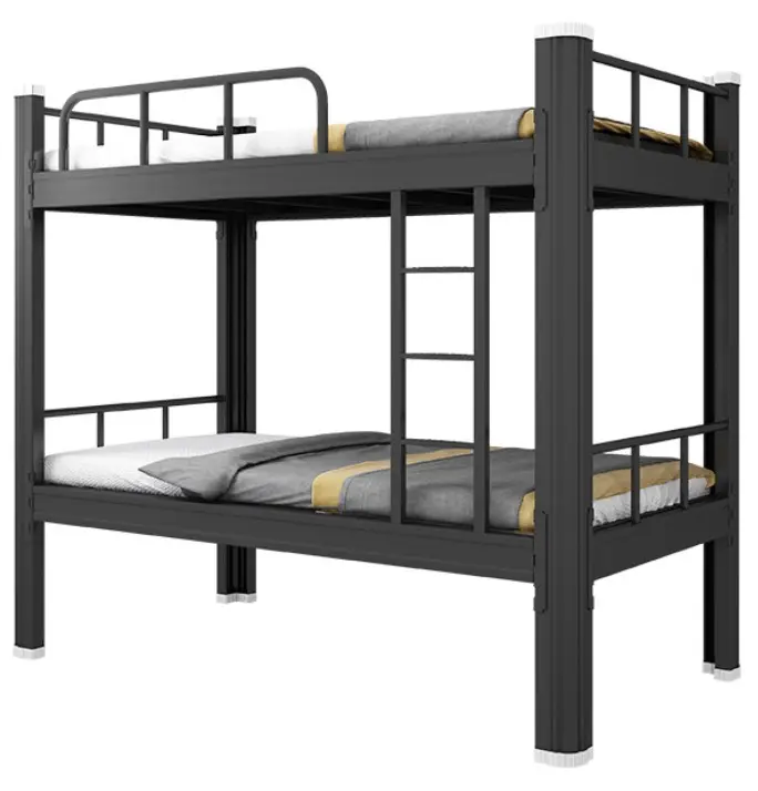 Amazon top vendedor buena muebles de metal de la litera de acero cama hostel doble cama litera de metal, colchón de la cama es superpos etages