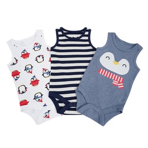 Verano Clase A algodón de una pieza recién nacido bebé Onesie sin mangas bebé Onesie nuevo Sling bebé lindo gatear ropa - Product Image 2