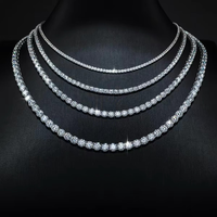 Collier ras du cou en or 18 carats plaqué or pour femme GF Jewelry, diamant taille brillant rond couleur D certifié IGI, bijoux de luxe pour mariage