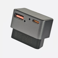 Station d'extension de chargeur de voiture OBD avec adaptateur de charge rapide double USB A/Type-C pour Tesla Model 3/Y