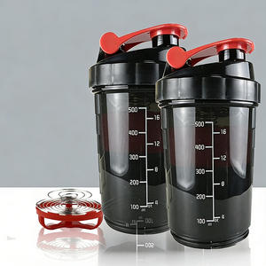 Bouteille shaker protéinée 3 en 1, 500 ml, en PP, multi-compartiments avec rangement pour poudre et pilules, logo personnalisé, prix de gros - Product Image 5