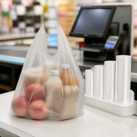 Sacs en rouleau transparents à déchirure facile pour supermarché, emballage de légumes et fruits, sacs en plastique en rouleau