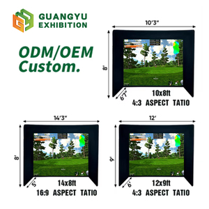 Enceinte <span class=keywords><strong>de</strong></span> simulateur <span class=keywords><strong>de</strong></span> golf avec écran d'impact HD <span class=keywords><strong>de</strong></span> 13 pieds, écran <span class=keywords><strong>de</strong></span> <span class=keywords><strong>projection</strong></span> 4:3, cadre en aluminium, filet et tubes en mousse <span class=keywords><strong>de</strong></span> rembourrage - Product Image 6