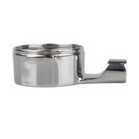 Porte-filtre sans fond pour machine à café WPM, avec poignée en bois de rose, tête en acier inoxydable 304 de qualité alimentaire, 58 mm, 2 oreilles, type plat