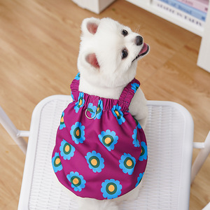 Spring Summer <b>Pet</b> Suspenders Floral Dog Cat <b>Harness</b> Leashable Small Medium Size Skirt Style <b>Pet</b> Clothes Anhui Origin - Product Image 3