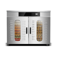 Hoge Efficiëntie Commerciële Voedsel Fruit Groente Dehydrator Machine Elektrische Verwarming SUS304 RVS Multifunctioneel