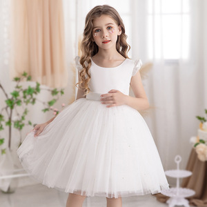 Abito <span class=keywords><strong>da</strong></span> Principessa per Bambine, Gonna Vaporosa, Vestito Formale Floreale per Esibizioni di Pianoforte e Costume <span class=keywords><strong>da</strong></span> Presentatrice - Regalo in Poliestere - Product Image 2