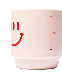 Tùy chỉnh sứ cốc cà phê thưởng thức một ngụm niềm vui ngay lập tức với điều này Stackable glossier Hồng gốm Mug - Product Image 2