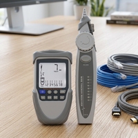 I-POOK PK65H+ Rastreador de Cables de Red Digital con Pantalla LCD, Máquina de Prueba con Protección IP65, 1 Año de Garantía para Varios Cables (RJ11/RJ45)