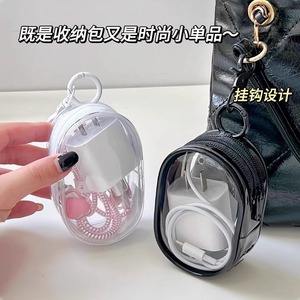 Sac de rangement transparent pour câbles de données, organisateur portable pour la gestion des câbles de chargeur de voyage, protection visible, multi-usages - Product Image 4