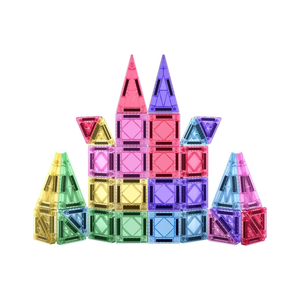 Ensemble de blocs de construction magnétiques forts en vente en gros, nouveaux carreaux de fenêtre colorés soigneusement sélectionnés, jouets éducatifs pour enfants - Product Image 3