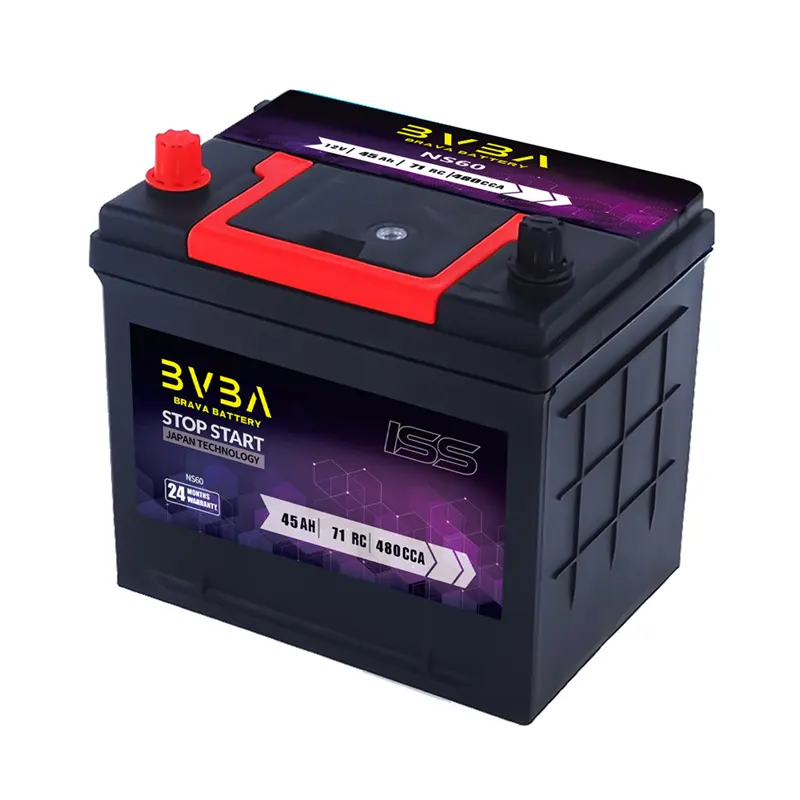 BRAVA 46B24R 12V 45ah SMF 3x longer cycle life batteries ODM Start Stop Vehicle Battery AGM for Wholesale dry oem Car Battery