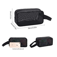 Sac de Douche en Maille Portable, Trousse de Toilette, Sac de Douche pour Salle de Bain, Sacs à Shampooing, Sac de Plage, Organisateur de Douche pour Camping