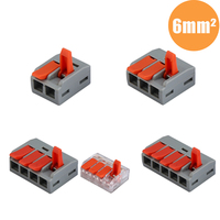 Terminales Eléctricos de 0.2-6mm2 24-10AWG, Conector Rápido de Palanca, Bloque de Terminales Hembra, Conexión de Cables Rápida y Fácil 613