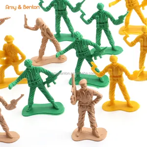 3 Color 18PCS Mini Soldiers Plastic Army Men Toy For Wholesale