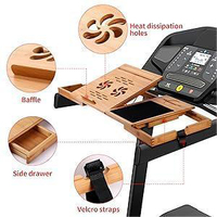 Support pour ordinateur portable en bambou, support de travail, plateau pour ordinateur portable, support pour ordinateur portable en bambou pour tapis roulant, accessoire de bureau détachable pour tapis roulant