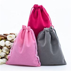 Grands sacs cadeaux en velours doux pour Noël et mariage, sacs à bijoux en velours rouge, sacs en velours pour téléphone - Product Image 4