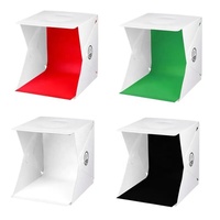 Buy Online Portable White 20cm LED Light Box Home Photo Studio Photography Shooting Tent Kit Adjustable LED Strips 4 Backdrops