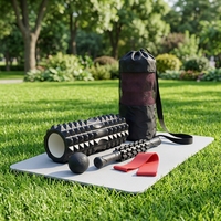 Ensemble de rouleaux en mousse personnalisés avec logo MR pour le yoga, les exercices, le massage musculaire, bâton de massage et ballon, bande de résistance