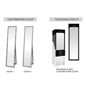 Homco thiết kế trang trí tầng thường vụ MDF gương <span class=keywords><strong>Zebra</strong></span> khuôn mẫu cửa treo gương cho phòng ngủ - Product Image 5