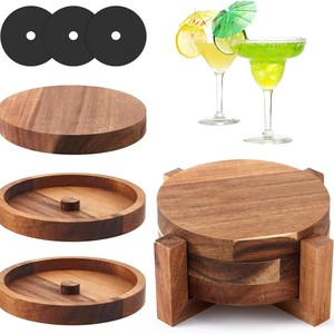 Bandeja de Madera para Condimentos de Cócteles, Contenedor de Especias, Salero, Azucarero, Diseño Minimalista de Madera Sólida para Servir Bebidas - Product Image 1