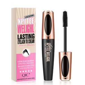 Cils volumineux en fibres de soie noires, résistants à l'eau, vegan, longue tenue, anti-bavures, <span class=keywords><strong>Macfee</strong></span> 4D, best-seller - Product Image 2
