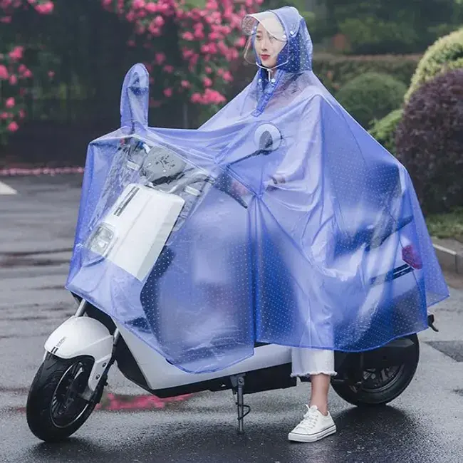 Custom LOGO Unisex Clear Poncho Bike Ebike Rain Jacket Cape Raincoat Motorcycle Scooter Cycling Travel Picture Excellent PVC