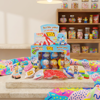 Œufs de chocolat solides multicolores en forme de personnages de dessins animés, biscuits, jouets, boîte de 24 pièces pour les fêtes d'enfants, vente en gros de bonbons
