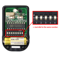Télécommande RF à 2 boutons avec commutateur DIP, 433 MHz, 315 MHz, ouvre-porte de garage sans fil, porte-clés avec module récepteur