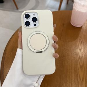 غطاء هاتف آيفون 17 برو ماكس من السيليكون السائل مع حامل مغناطيسي دوار 360 درجة وحماية للكاميرا، متوافق مع 16 بلس و15 و14 و13 و12 - Product Image 4