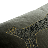 Coussin décoratif brodé léopard marron chocolat, coussin lombaire en polyester doux à motifs artistiques minimalistes pour canapé, chambre et décoration intérieure