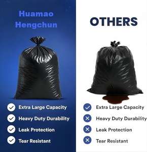 Bolsas de Basura Negras Resistentes de 95-96 Galones, Material PBAT con Estampado en Caliente, Tamaño Extra Grande para Contenedores de Basura de Construcción y Exteriores - Product Image 4