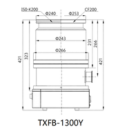 TXFB-1300Y Integrierte Turbo-Molekularpumpe |   1300 L/S CF200/ISO-K200 |   220V Wechselstrom |   Professioneller Verkäufer und Lieferant in China