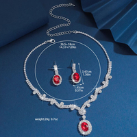 Exquis Diamond Drop Tassel Collier & Boucles d'oreilles Set-Accessoires de gros pour les femmes haut de gamme