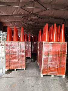 Дорожный конус из ПВХ, 70 см, 28 дюймов, оранжевый, гибкий, из 100% новых материалов, со светоотражающим элементом - Product Image 5