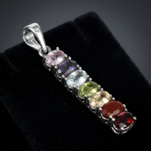 Art Palace - Colgante de Plata 925 con Piedras Preciosas de Chakra para Mujer, Cristal Curativo Energético, Amuletos Religiosos, Hipoalergénicos - Product Image 3