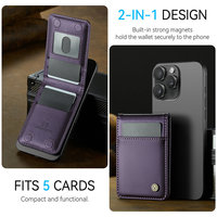 Étui de téléphone portable Jeehood couleur violet chaud avec recharge sans fil, coque arrière magnétique puissante pour iPhone 18 Pro Max