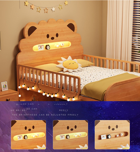Lettino per Bambini in Legno Massello di Faggio con Sponda di Sicurezza, Letto Salvaspazio per Camere Piccole e Soggiorno - Product Image 5