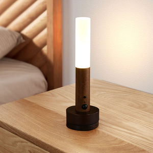 Luz de noche LED inteligente con <span class=keywords><strong>Sensor</strong></span> de movimiento ABS, carga de madera maciza, pasillo, decoración del hogar para sala de estar y jardín - Product Image 2