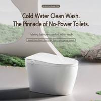 WC intelligent sans électricité, toilette moderne monobloc avec bidet intégré, WC mural sans alimentation