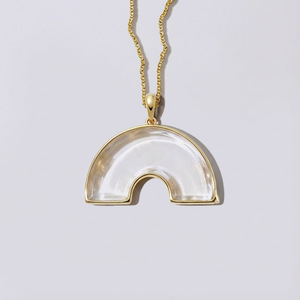 Collier rétro <span class=keywords><strong>en</strong></span> laiton arc-<span class=keywords><strong>en</strong></span>-ciel avec pendentif multi-breloques, ouvrable, design creux, boîte transparente, pour création DIY - Product Image 4