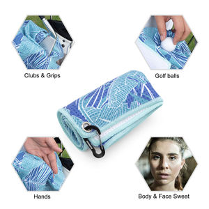 Serviettes de golf en microfibre à succès, lot de 2, motif gaufré, imprimées, avec clip - Product Image 3