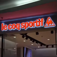 Enseigne lumineuse à LED personnalisée avec bord en métal PVC verre acrylique pour usage commercial extérieur et intérieur bureau à usage décoratif