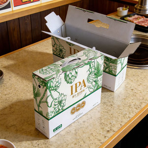 Caja de Regalo para Cerveza <span class=keywords><strong>Artesanal</strong></span> <span class=keywords><strong>IPA</strong></span>, Biodegradable, de Cartón Corrugado, Autoarmable, Ecológica, Directo de Fábrica - Product Image 4