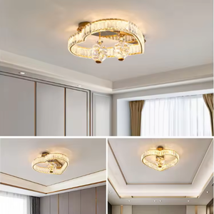 Luz LED de montaje en techo de cristal de lujo moderno, nuevo estilo, forma de amor para decoración para sala de estar, IP44, oficina en casa, adecuada - Product Image 3