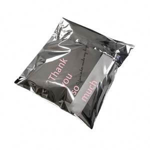 Custom LOGO Printed Glossy Metallic <b>Silver</b> Mailer for Clothing Aluminum Mailing <b>Bags</b> - Product Image 6