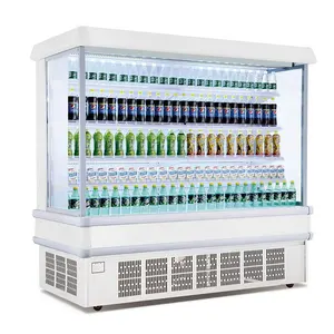 Refrigeration Equipment Beverage Display Refrigerator Drink Glass Open Chiller